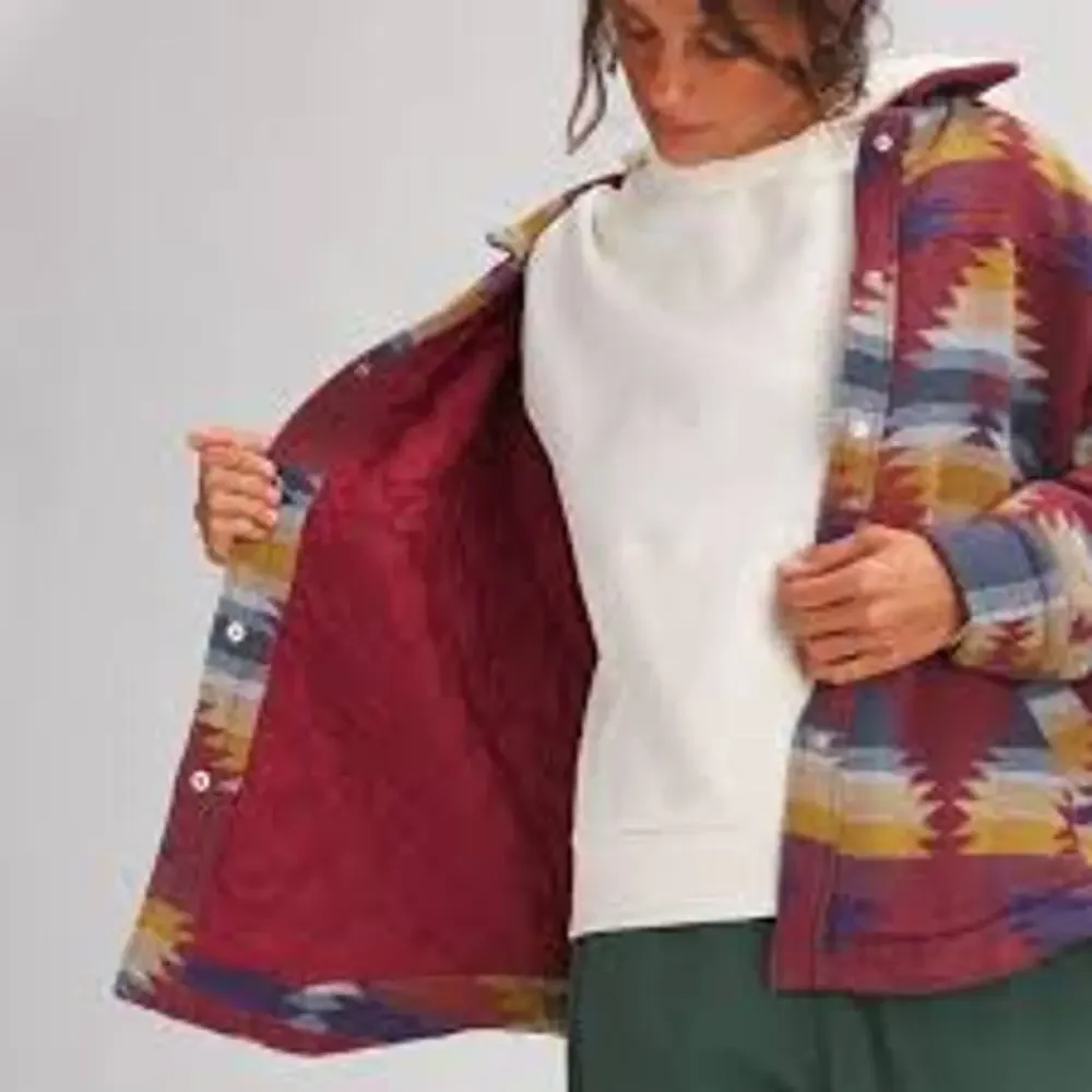 Vintage Aztec Graphic Printed Shacket
